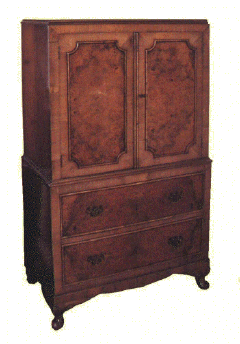 Burr walnut chest