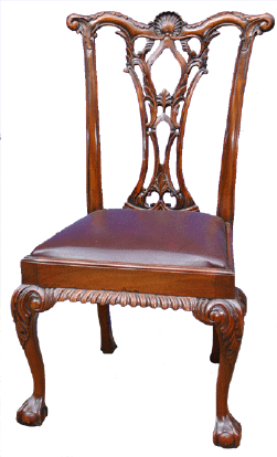 Chippendale style chairs