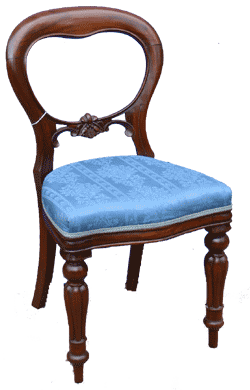 Reproduction balloon backed mahogany chairs