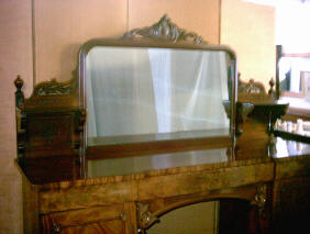 Mirror Backed Mahogany Pedestal Sideboard 