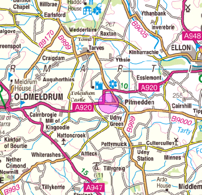 Pitmedden Furniture Workshop - Location Map large scale